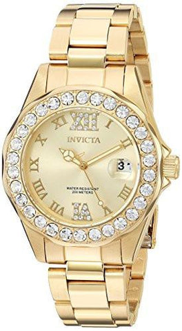 Invicta 15252 Pro Diver Gold Dial Goldplated Stainless Steel Watch