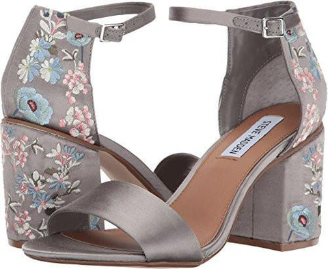 Rania Grey Satin Sandal