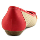 Rylee Cap Toe Canvas Flats, Coral, Size 10.0
