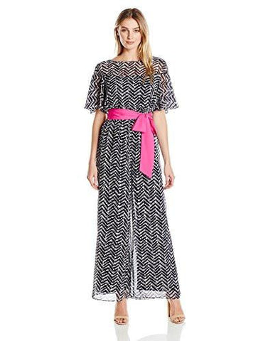 Wide Leg Jumpsuit, Navy, 14