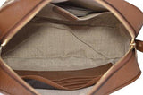 Beige Canvas Leather Gg Ssima Bree Crossbody Purse