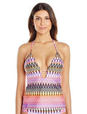 Kenneth Cole New York Linear Lines Push Up Tankini Ladylikepink Medium