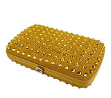 Broadway Crystal & Suede Evening Clutch Bag 310005 Yellow