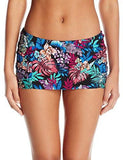 Kenneth Cole York Tropical Tendencies Skirted Bikini Bottom Black M