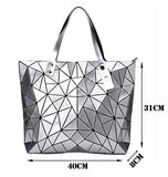 Fashion Bag Casual Tote Fold Handbag Laser Geometric Designer Handbags Ladies Shoulder Bag High Quality Red Color