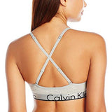 Id Wide Waistband Unlined Triangle Bralette Grey Heather Medium