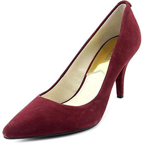 Michael Michael Kors Flex Mid Pump Pointed Toe Suede Classic Pumps Merlot Size 85