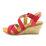 Sandals New Donya Red Size 7.5M Cork Wedge