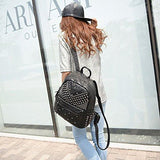 Rivet Pu Leather Backpack Fashion Backpacks For Teenage Girls Ladies Bag Satchel Bags Bolsa Feminina Rose Color