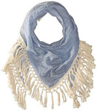 Oversized Tassel Scarf Denim One Size