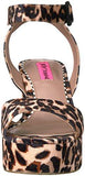 Betsey Johnson Claude Platform Dress Sandal, Leopard Velvet, 7 M Us