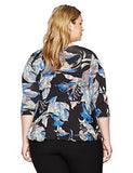 Plus Size Asymmetric Peplum Top, Multi, 1X