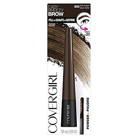 Easy Breezy Brow Fill Plus Shape Define Eyebrow Powder, 805 Rich Brown Pack Of 2