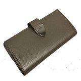 Signoria Buckle Beige Gold Metallic Leather Continental Wallet For 231837