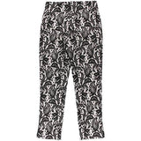 Lace Floral Print Capri Pants B/W 16