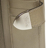 Signoria Buckle Beige Gold Metallic Leather Continental Wallet For 231837