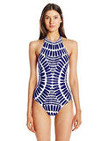 Algiers High Neck One Piece Swimsuit Indigoindigo 10