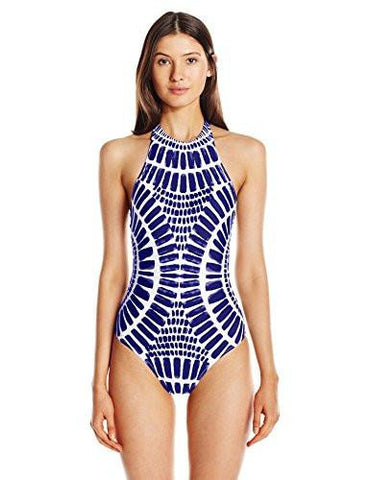 Algiers High Neck One Piece Swimsuit Indigoindigo 10