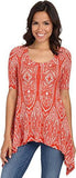 Karen Kane Tile Handkerchief Top, Print, XSmall