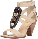 Nine West Reese Leather Dress Sandal Off Whiteoff Whiteblack 8 M Us