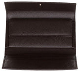 Brown Nylon Snap Closure Wallet Coin Pocket
