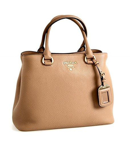 Prada 1Ba058 Brown Leather Shoulder Bag