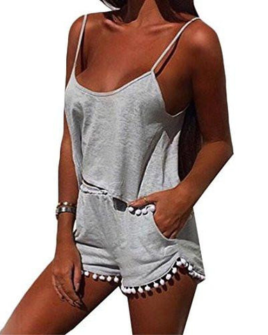 M2Mo Athletic 2 Piece Spaghetti Strap Tank Tops Shorts Set Grey Us L