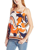 Kaelyn Biarritz Botanical Silk Crepe De Chine Cami Coral Small