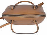 Medium Calf Leather Convertible Dome Handbag Whisky Beige