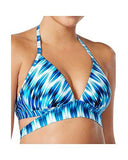 Kenneth Cole York Fancy Footwork Push Up Halter Bikini Top Cobalt 32 Bc