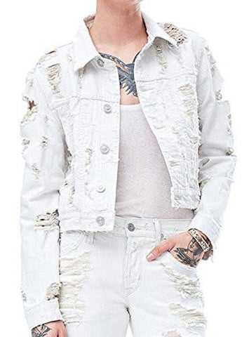 Hudson Garrison Cropped Jean Jacket Natural Riot W760Wli Nrio M