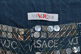 Denim Beads Decorated Capris Cropped Pants Us 32 It 46;