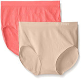 Jacquard Floral Full Brief Panty, Blossom/Sun Beige, Large Pack Of 2