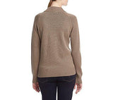Jersey Mockneck Sweater Taupe Heather Small