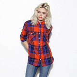 Plaid Flannel Button Down Xsmall Blue Multi 12187C44