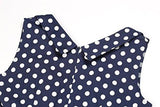 Creti 1950S Vintage Halter Polka Dot Vneck Sleeveless Swing Dress 4Xl