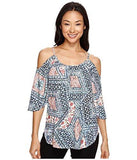 Karen Kane Cold Shoulder Angel Top, Print, S