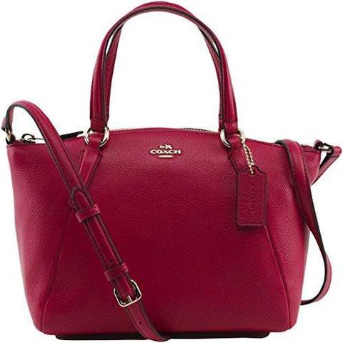 Pebble Leather Mini Kelsey Satchel Style F57563 Im Bright Pink