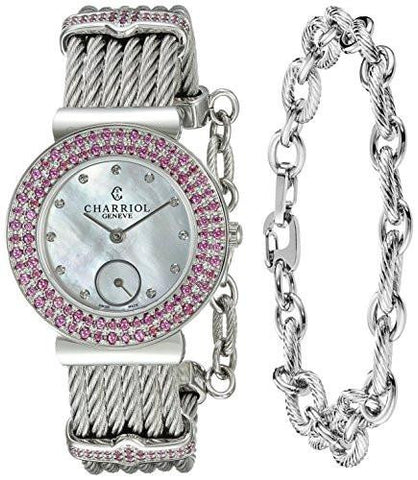 Charriol T Tropez Swiss Quartz Stainless Steel Dress Watch Color:Silvertoned Model: St30Rho560016