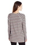 Karen Kane VNeck Raglan Sleeve Top, Stripe, S