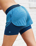 Champion Vapor 62 2 In 1 Run Short Trekking Grey Sd Heatherblack Large