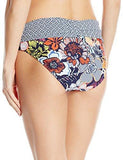Hawaiian Punch Floral Banded Midster Bikini Bottom, Multi/Blue, 6