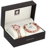 Rose Goldtone Bracelet Watch And Sunstone Beaded Bracelet