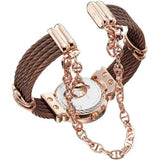 Charriol T Tropez Pink Diamond Dial Bronze Steel Watch 028Rp543462
