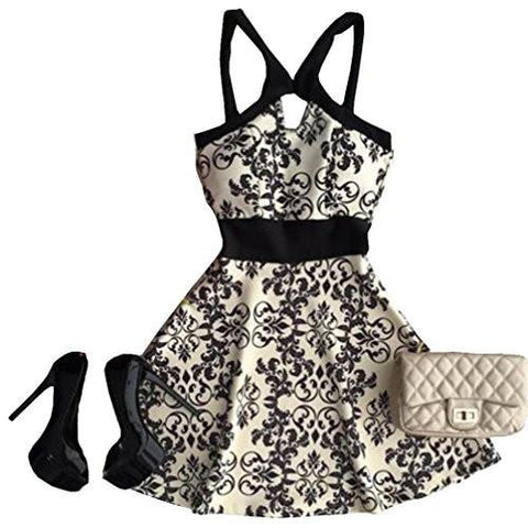 Tuesdays2 Summer Sexy Sleeveless Party Dress Evening Cocktail Casual Mini Dress S