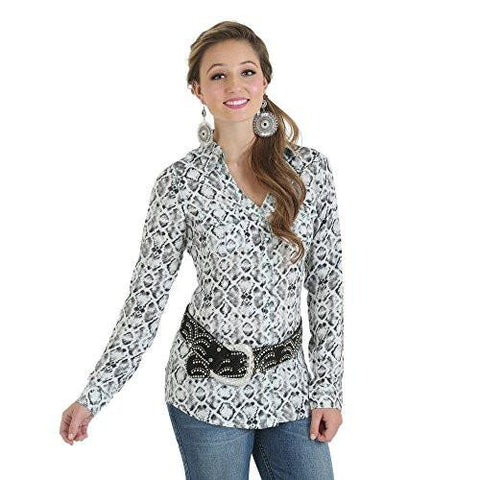 Rock 47 VNeck Snake Print Shirt Multi Small