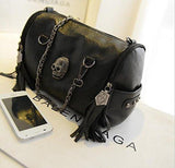 European And American Style Tote Handbags Tassel Skull Rivet Chain Bag Pu Leather Shoulder Bags Messenger