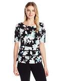 Double Hem Tee, Floral Multi, M