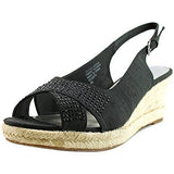Dotti Open Toe Casual Platform Sandals, Black, Size 9.5