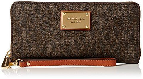 Michael Kors Jet Set Travel Continental Wristlet Brown Os